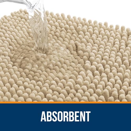 OLANLY Bathroom Runner Rugs 59x24, Extra Soft Absorbent Chenille Bath Rugs - Image 4