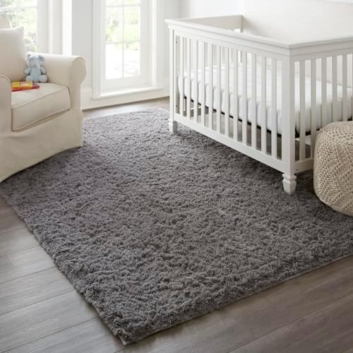 Ophanie 8x10 Area Rugs for Living Room,Upgrade Non-Slip Fluffy Soft Large Shag Bedroom Carpet, Grey Big Indoor Thick Rug,Gray Carpets for Room Dorm Decor with Over 99 pcs Pile fibers - Image 5