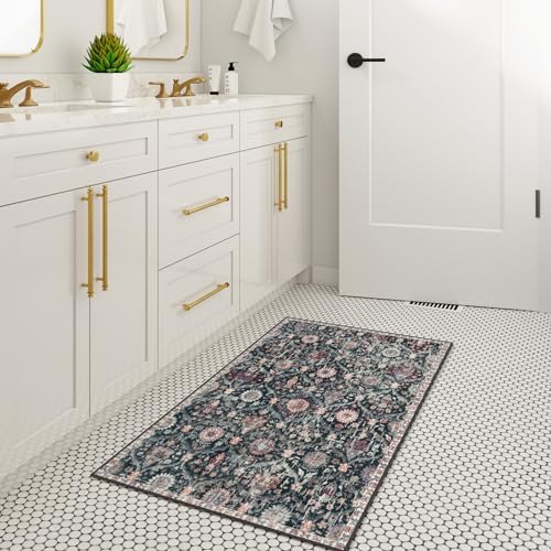 Lahome Kitchen Rugs Non Slip Washable Rugs for Entryway, Black 2x4 Rug - Image 6