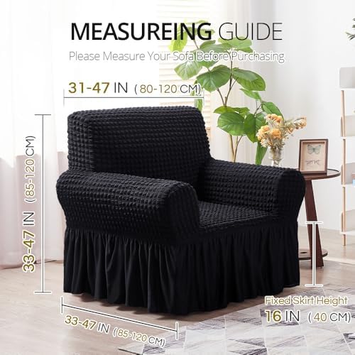 NICEEC Arm Chair Covers Armchair Covers Universal Slipcovers with Skirt - Image 6