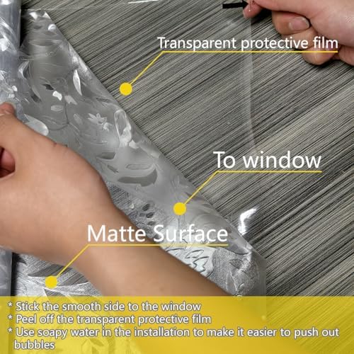 Bloss Privacy Window Film Decorative Window Privacy Film Stained Glass Window Clings, Anti-UV Sun Blocker Heat Control Windows Stickers for Home(29.5 x 78.7 inch) - Image 7