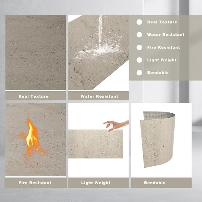 3D Wall Panels - 4PCS 47.2"x23.6" Faux Stone Wall Covering - MCM Modified Clay Material for Home Art, Accent Brick, Modern Exterior/Interior Decoration, Covering 31 sq.ft TV - Image 7