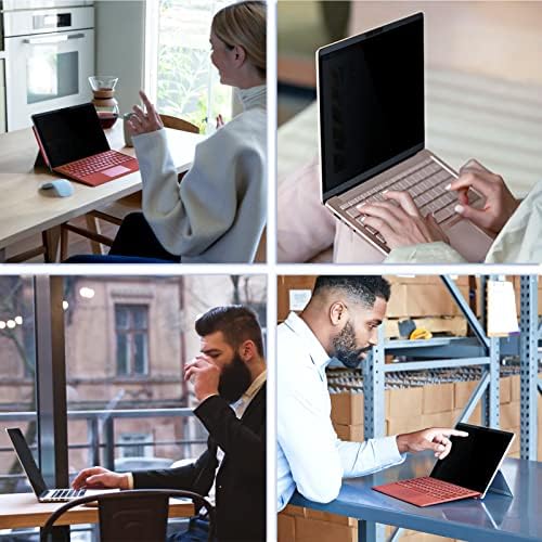 Peslv Magnetic Privacy Screen Surface Laptop 6/5/4/3/2/1 15 Inch, Removable Anti Blue Light Glare Filter, Black Security Private Apy Block Protector - Image 7