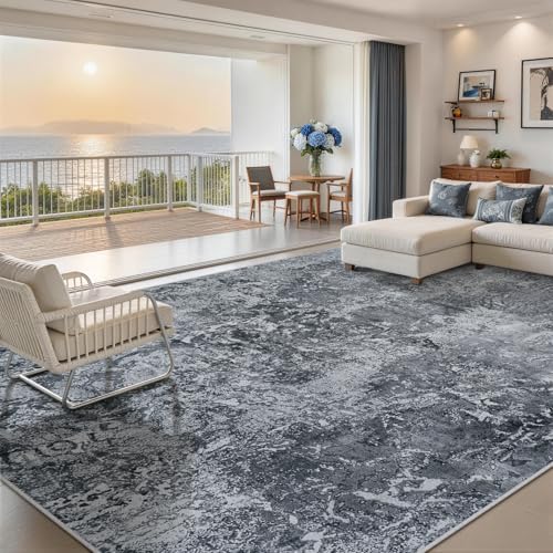 Aelenmu 10x14 Area Rugs for Living Room Washable Dining Room Black - Image 3