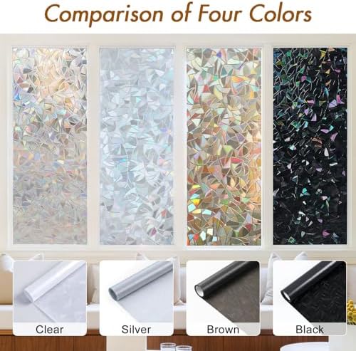 Haton Window Privacy Film, Rainbow Film, Brown 35.4" x 78.7" - Image 3