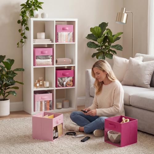 GRANNY SAYS 11x11 Storage Cubes with Clear Window, Pink Gradient, 6-Pack - Image 5
