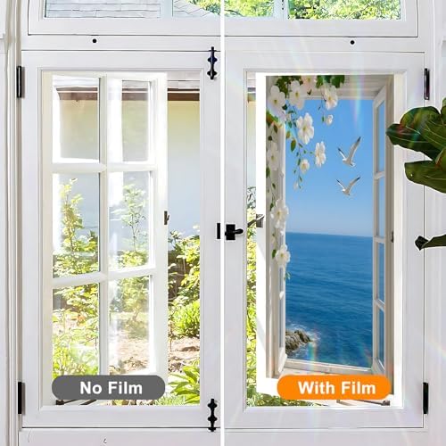 Window Privacy Film Frosted Glass Window Sticker Window Film Static Glass Cling Tint Non-Adhesive for Home Door Decorative Frosting Cover 17.5 X 39.3 inch - Image 4