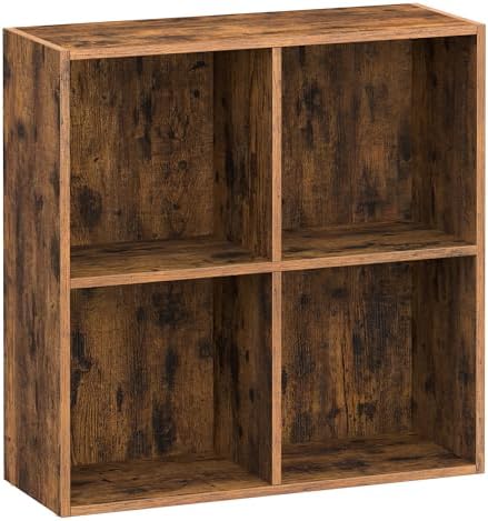 VASAGLE Bookshelf, 4 Cubes Storage Organizer, 25.9 x 9.4 x 25.8 Inches by Unknown