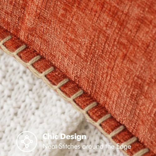 MIULEE Fall Decorative Couch Throw Pillow Covers 20x20 Inch Rust 2 Pack - Image 2