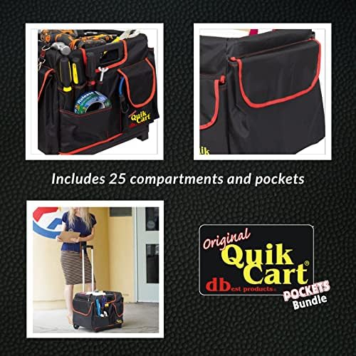 dbest Products Quik Cart Pockets Bundle - 25 Pocket - Black & Red - Image 2