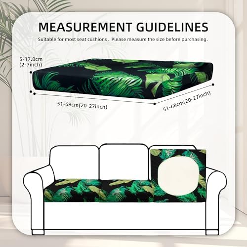 8 Pcs Outdoor Cushion Covers, Patio Sofa Cushion Covers Replacement - Image 2