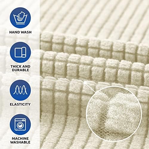 KEKUOU Stretch Oversized Couch Covers for Sofa Slipcover,Beige - Image 4