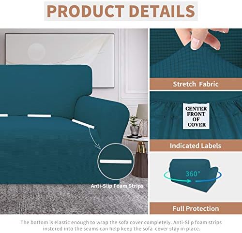 Easy-Going 100% Waterproof Loveseat Couch Cover Stretch Jacquard Sofa Cover - Image 4