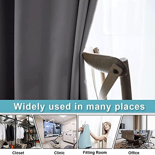 RYB HOME Gray Blackout Room Divider Curtain Large Wall Panel - Image 5