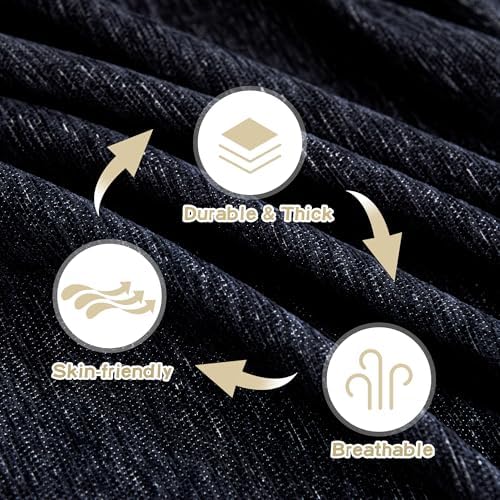 MYSKY HOME Chair Couch Covers - Sectional Couch Covers for Pet Sofa Covers - Non Slip Soft Couch Cover, Washable Furniture Protector - Slipcover with Tassel Sofa Throws, 71"x91", Navy Blue - Image 5