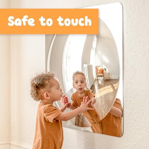 Spark & Wow Sensory Wall Toddler Mirror, Giant 1 Bubble - Image 4