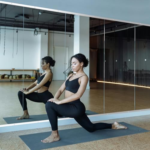 Home Gym Mirror for Wall, 48" x 28" x 2PCS Frameless Full Length Mirror - Image 4