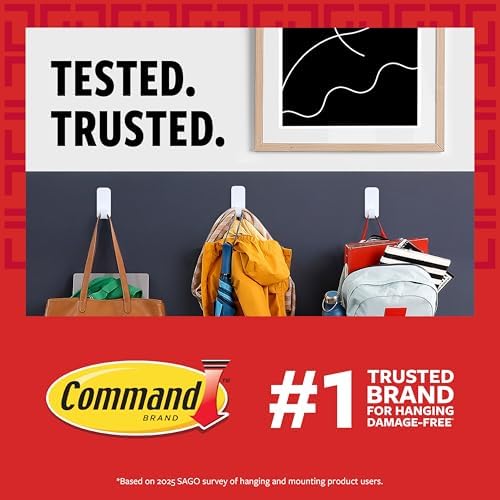 Command 15 lb Large Picture Hanging Strips 14 Pairs (28 Strips), Damage-Free Hanging Picture Hangers, No Tools Wall Hanger for Home Decor, White Adhesive - Image 2