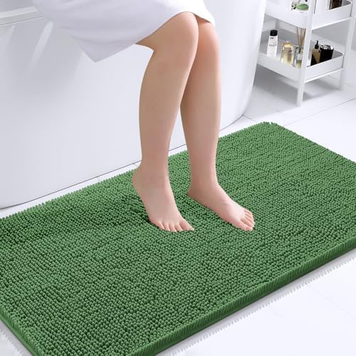 OLANLY Bathroom Runner Rugs 40x24, Extra Soft Absorbent Chenille Bath Rugs by OLANLY