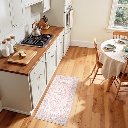 RELEANY Washable Area Rug, Small 2'x4', Pink - Image 2