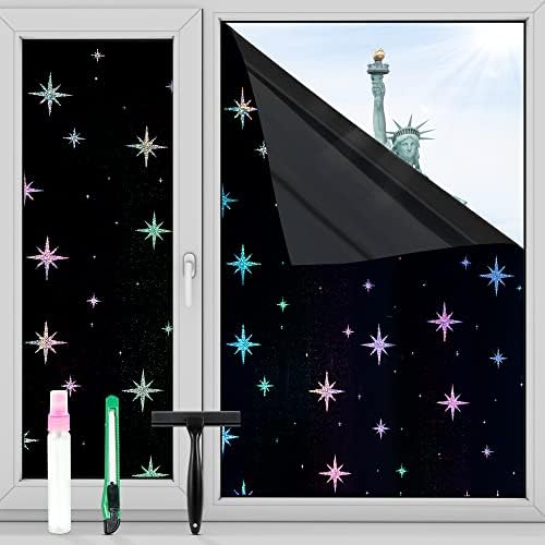 FuFin Total Blackout Window Film with Tools, Black Star 23.6"×78.7" by FuFinWINDOWFILM