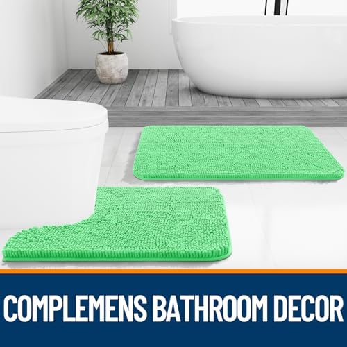 OLANLY Bathroom Rugs 30x20, Extra Soft Absorbent Chenille Bath Rugs - Image 7
