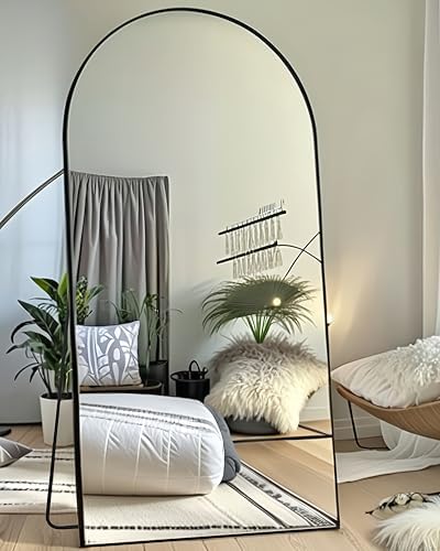 KOMCOTE Arch Mirror Full Length,Floor Length Mirror,Arched Floor Mirror,76''x34'' Wall Mirror Full Length,Oversized Floor Mirror,Bedroom Mirror Full Length,Black Floor Mirror Living Room Cloakroom - Image 3