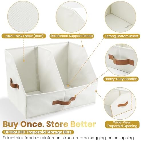 HOMELUX THEORY Closet Organizers Storage, Large Collapsible Bin 4pc, Black - Image 3