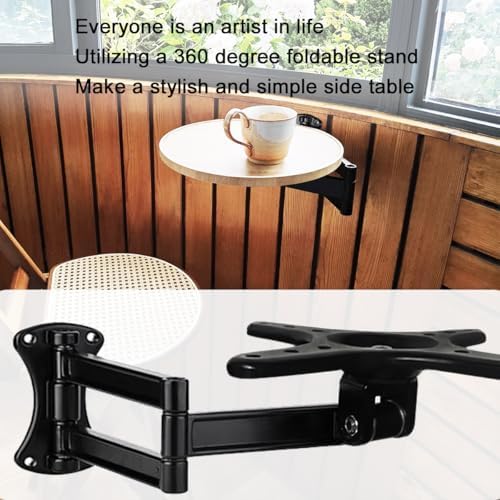 Side Table Living Room Shelf Brackets,Wall Foldable and Rotatable - Image 2