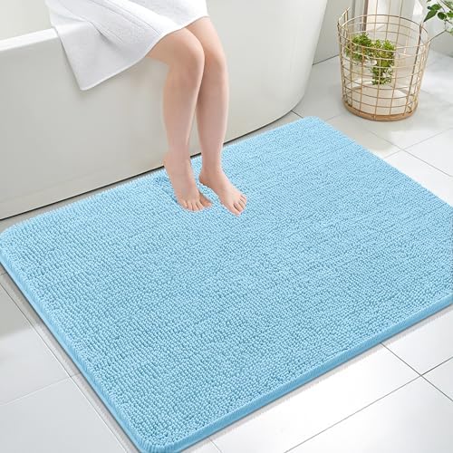 OLANLY Large Bathroom Rugs 40x32, Extra Soft Absorbent Chenille Bath Rugs by OLANLY