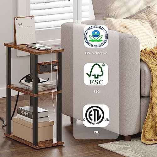 TUTOTAK Small Narrow Side Table, Set of 2 Skinny End Table - Image 4