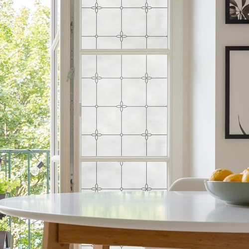 Victoria Window Privacy Film by Artscape - Textured Leaded Glass Design, Static Cling, Allows Natural Light in, UV Protection, Non-Adhesive Water-Applied Installation, Made in USA - 36 x 72 Inch by Unknown