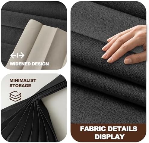 JILRON Accordion-Style Room Divider with Ceiling Track - Foldable Partition Curtain, Easy Installation(Black 180" W x 96" L-Pack of 1) - Image 5