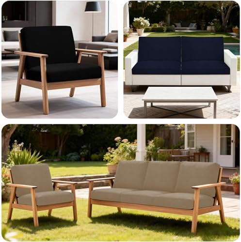 4 Pcs Outdoor Cushion Covers, Patio Sofa Cushion Covers Replacement - Image 5