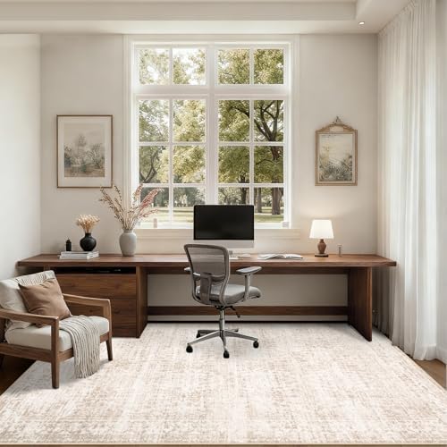 3x5 Area Rugs Living Room: Washable Rug for Bedroom Beige Brown - Image 5