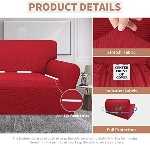 Easy-Going 100% Waterproof Loveseat Couch Cover Stretch Jacquard Sofa Cover - Image 4