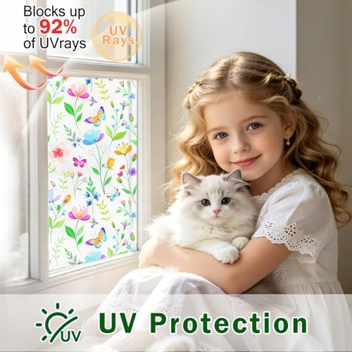 Frosted Glass Window Film, Decorative Sun Heat Blocking,Anti UV Save Energy - Image 3