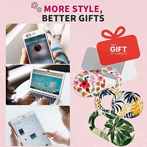 Yilador Laptop Camera Cover Slide Cute (6 Pack), Ultra Thin Webcam Cover for iPhone iPad MacBook Pro Computer iMac Cell Phone PC Accessories, 0.03" Camera Blocker Slider, Great for Privacy - Flowers - Image 6