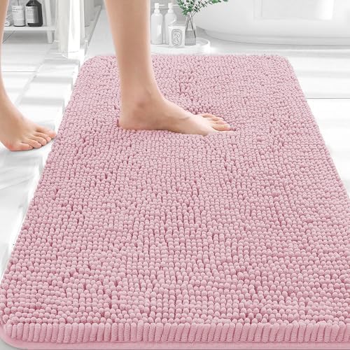 OLANLY Bathroom Rugs 35x24, Extra Soft Absorbent Chenille Bath Rugs by OLANLY