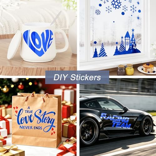 WESTICK Blue Mirror Stickers for Walls Self Adhesive Mirror Wallpaper Peel and Stick Wall Sticker Mirrored Contact Paper for Appliance Countertops Refrigerators Kitchen Cabinets 24"x118" - Image 2
