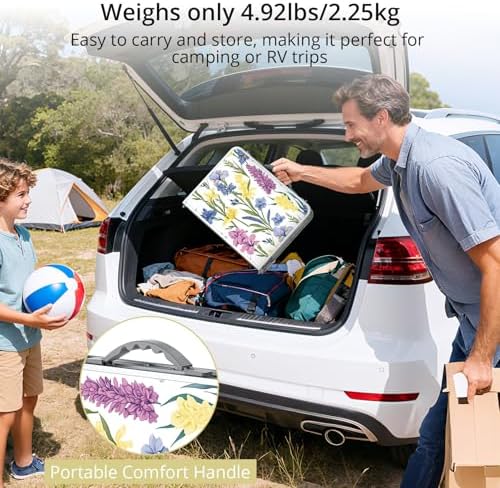 Anbte 2ft Small Folding Table, 3 Adjustable Height for Camping, 24" x 16" - Image 5