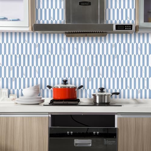 Vamos Tile Peel and Stick Backsplash Seamless Tile,Fish Scale,10 PVC Tiles - Image 5