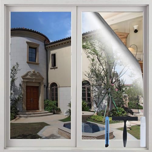 Volcanics One Way Window Privacy Film Daytime Privacy 17.5" x 78", Silver by Volcanics