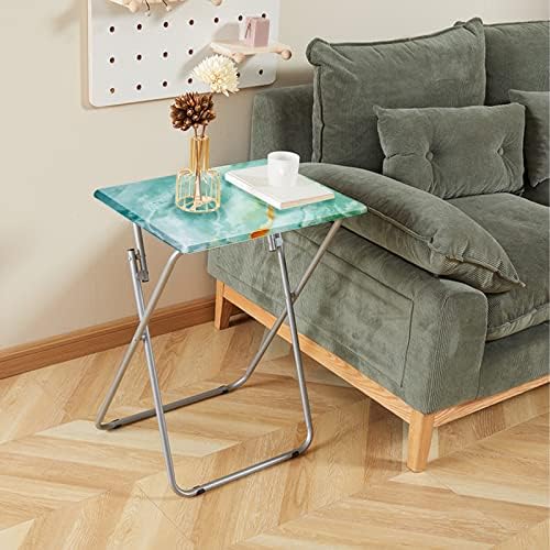 Garden 4 you Folding TV Tray Table TV Dinner Table with Sturdy MDF Top,Eating Trays for Living Room with No Assembly Required 15 x 18.9 x 26 in(Sea Blue,1PC) - Image 6