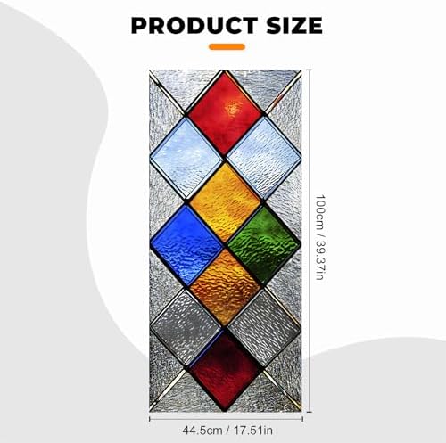 Window Privacy Film Frosted Glass Window Sticker Window Film Static Glass Cling Tint Non-Adhesive for Home Door Decorative Frosting Cover 17.5 X 39.3 inch - Image 5
