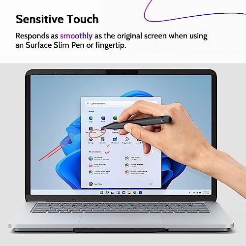 Peslv Magnetic Privacy Screen for Microsoft Surface Laptop Studio 2/1 14.4-Inch, Removable Anti Blue Light Glare Filter, Black Security Private Spy Block Protector - Image 5