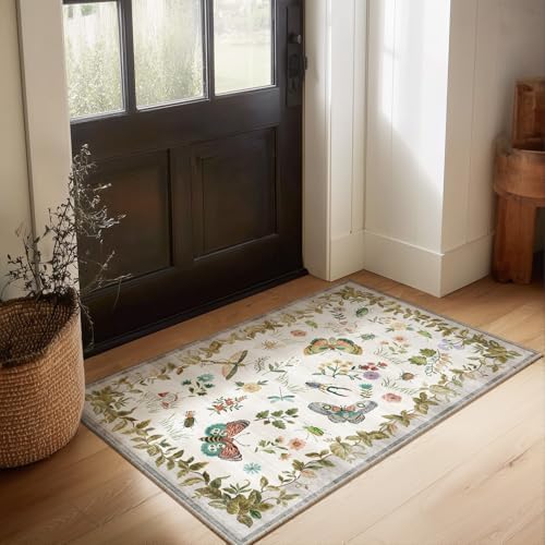 2x3 Washable Throw Rugs for Entryway: Door Mat Indoor Entrance Small Rug Non-Slip Low Pile Soft Kitchen Rug for Front Door Indoor Entrance Entry Bedside Kids Room - Image 6