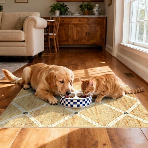 Indoor Front Door Mat, 2x3 Neutral Cottage Geometric Front Door Rug - Image 6