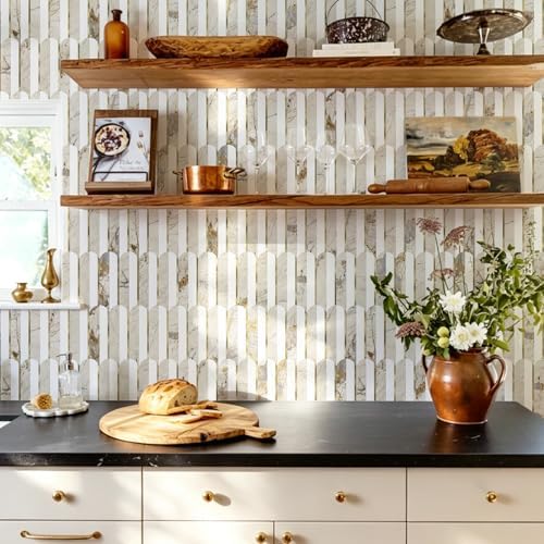 Vamos Tile Peel and Stick Backsplash, Fish Scale, Glossy, 10 pcs - Image 6