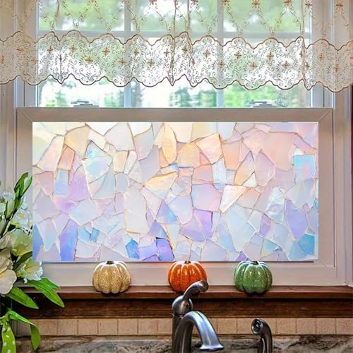 HOMETITUTE Stained Glass Privacy Window Film 39.3x17.7 Inch PVC - Image 2